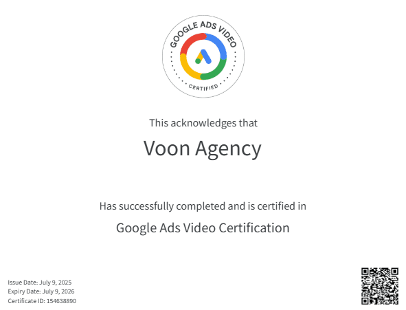 Google Ads Video Sertifikasi Sertifikası