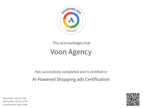 Google Ai Powered Shopping Ads Sertifikasi Sertifikası